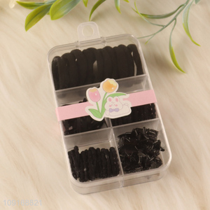 Good sale black hair band hiar accessories hair clips set for girls