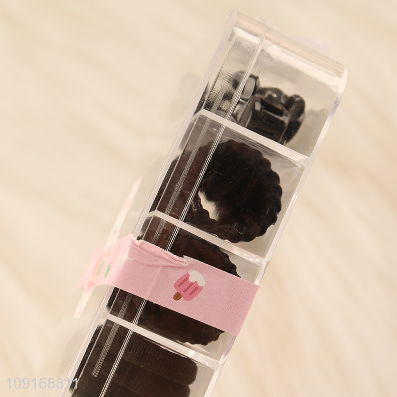 Top sale black girls hair band hiar accessories hair clips set