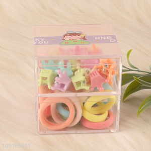 Best quality candy color girls hair band hiar accessories hair clips set