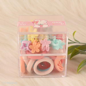 Low price girls cute mini hair band hiar accessories hair clips set