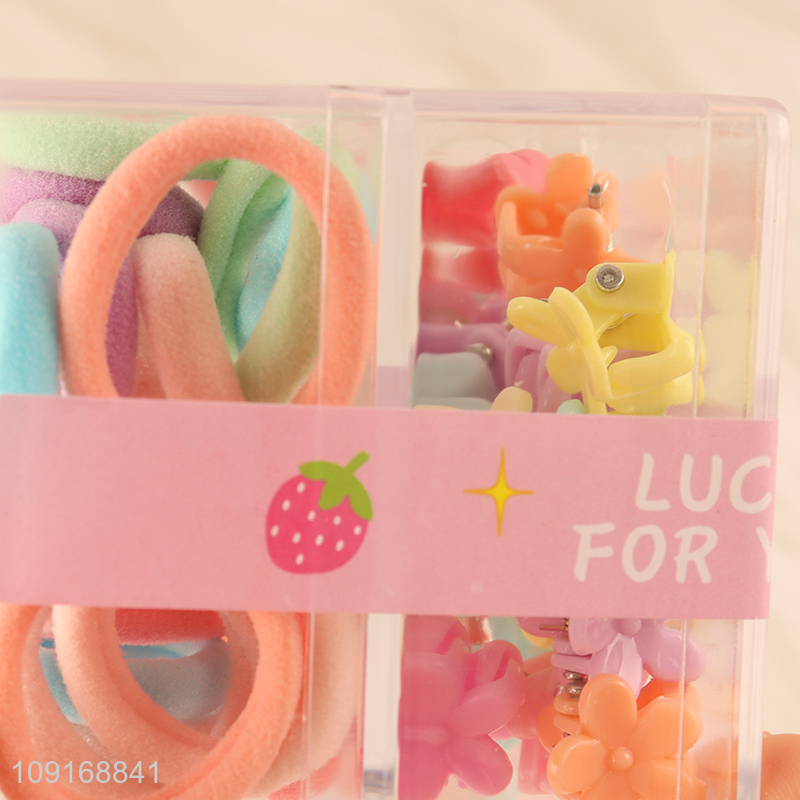 Low price girls cute mini hair band hiar accessories hair clips set
