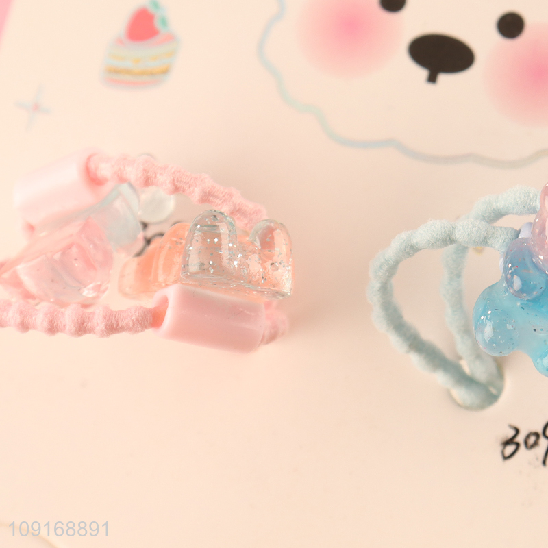 Hot selling resin cartoon hair rope hair band hiar accessories hair ring
