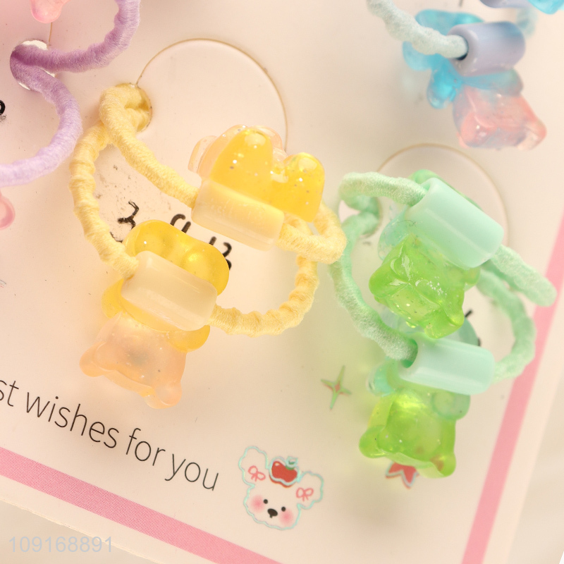 Hot selling resin cartoon hair rope hair band hiar accessories hair ring