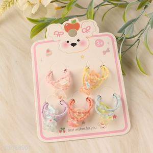 Yiwu market cartoon kids girls hair rope hair band hiar accessories hair ring