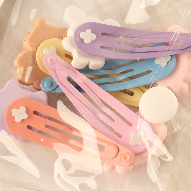 Most popular cartoon resin hairpin hair clips hair accessories for kids