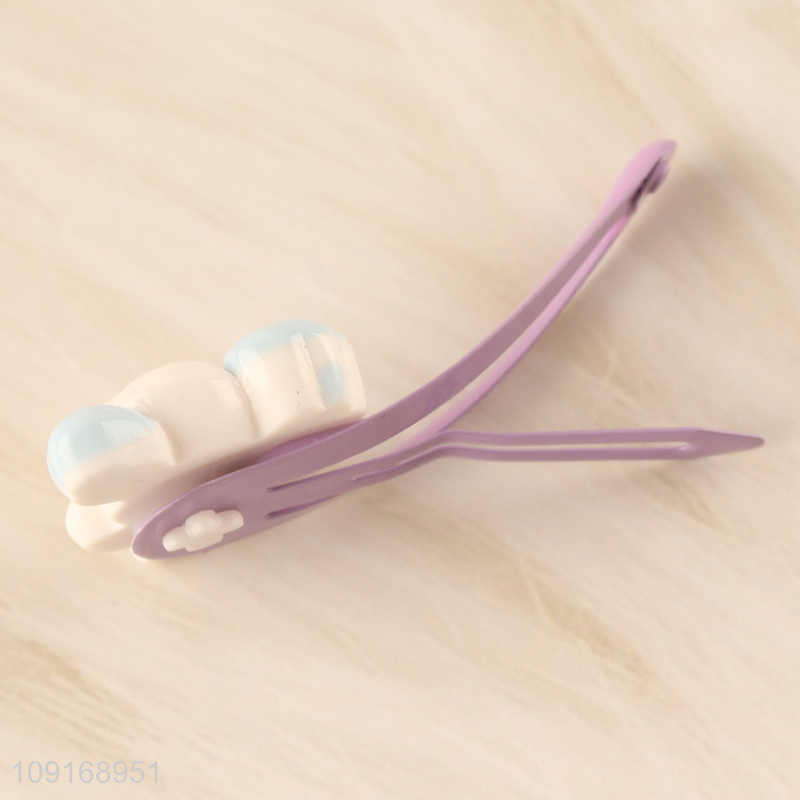 Most popular cartoon resin hairpin hair clips hair accessories for kids