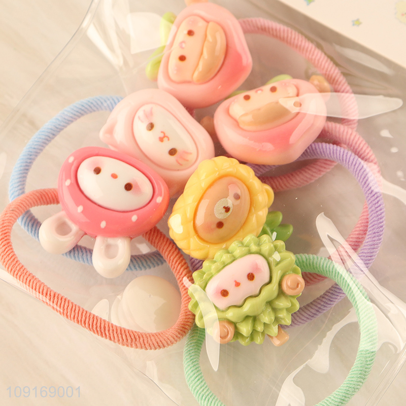 Factory supply cartoon girls hair rope hair band hiar accessories