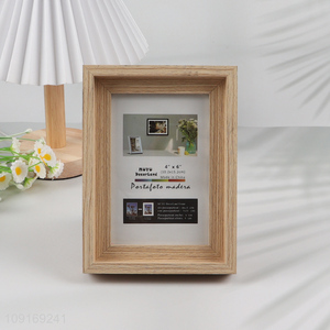 Factory Price 4X6 Inch MDF Picture Frame Rustic Photo Frame for Home Decor