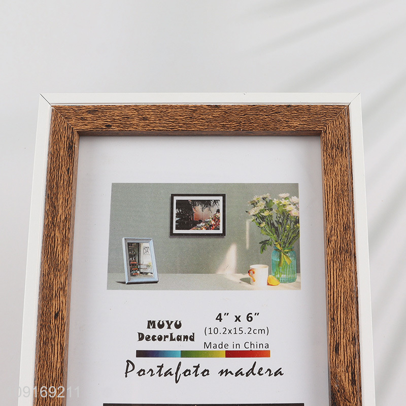High Quality 4X6 Inch MDF Picture Frame for Tabletop or Wall Display