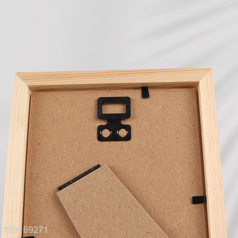 Hot Selling 4X6 Inch Solid Wood Picture Frame for Wall Hanging Tabletop Display