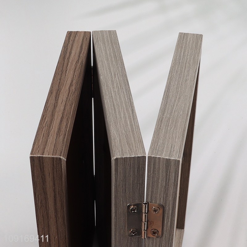 China Imports 4X6 Inch Triple Hinged Picture Frames Triptych Photo Frames