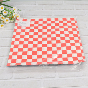 Wholesale Grease Proof Paper Plaid Printing Waterproof Oil Proof Paper Sheets