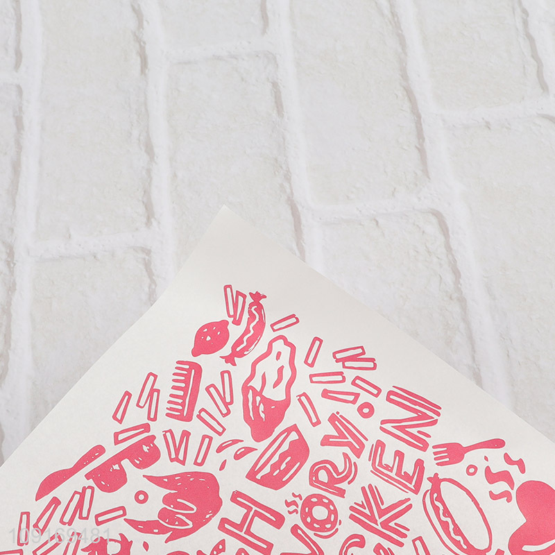 Onlone Wholesale 500PCS Grease Proof Paper Waterproof Oil Proof Food Wrapping Paper