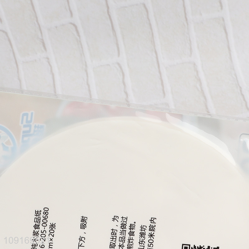 Good Quality 20PCS Round Oil Absorbing Blotting Paper for Soup Fried Foods