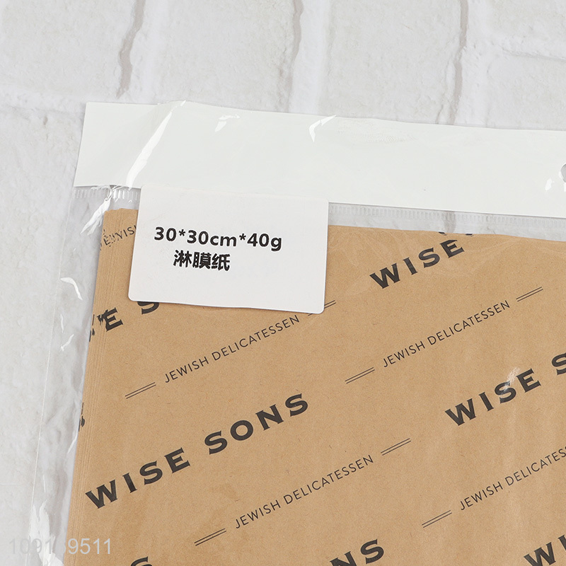 Hot Selling 500PCS PE Coated Paper Sheets Food Wrapping Paper for Sandwich Hamburger