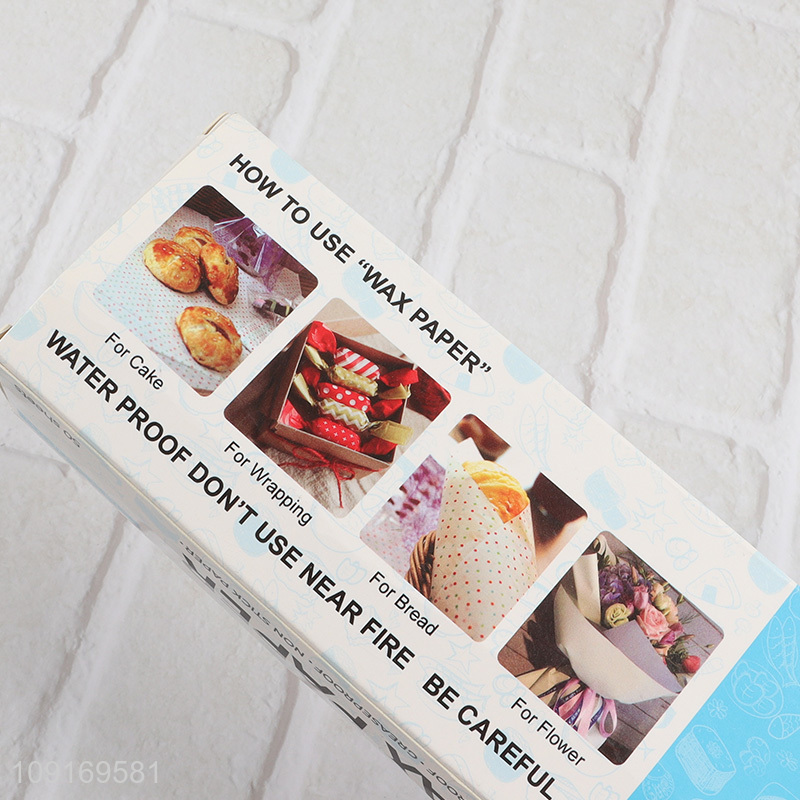 High Quality 50PCS Wax Paper Waterproof Grease Proof Non-Stick Wax Paper