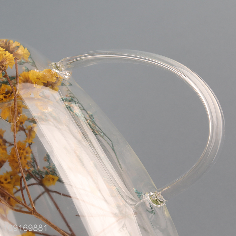 New arrival dried flower glass water cup drinking cup for sale