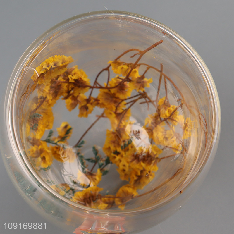 New arrival dried flower glass water cup drinking cup for sale