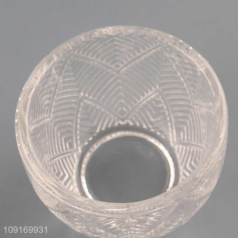 Hot selling egg shape clear glass candy storage jar wholesale