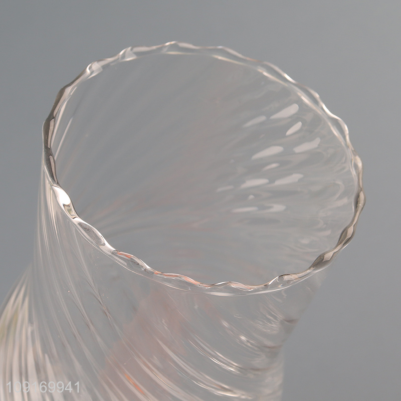 Top sale clear glass home deceor flower vase for living room