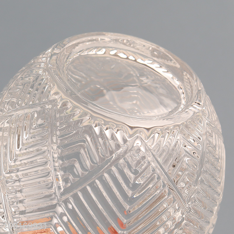 Hot selling egg shape clear glass candy storage jar wholesale