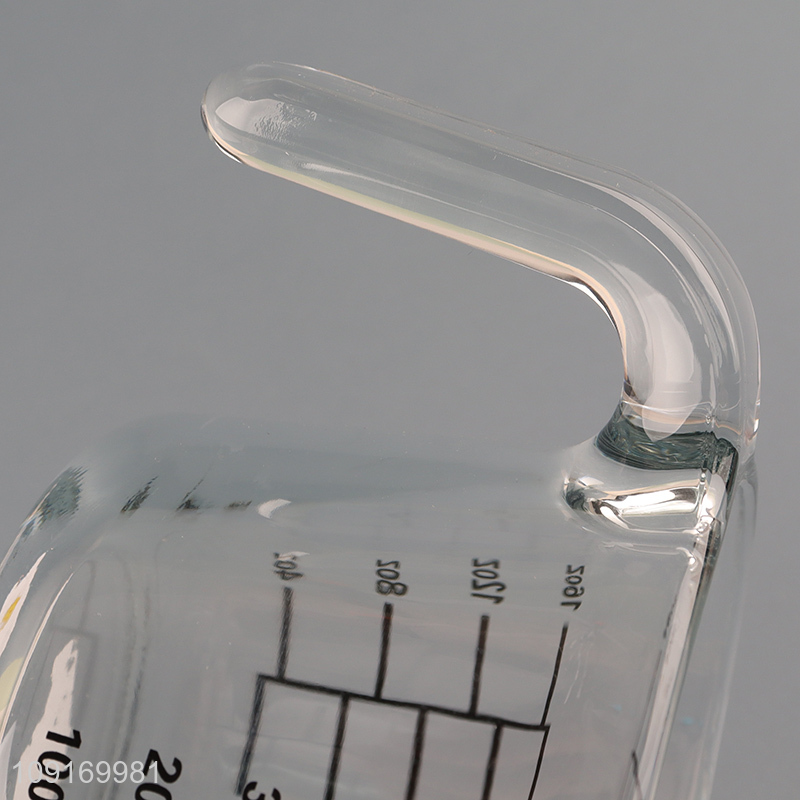 Top selling 500ml clear home kitchen measuring cup with handle