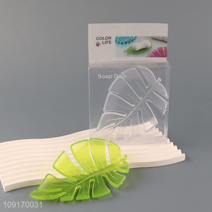 Hot selling leaves shape bathroom accessories soap dish