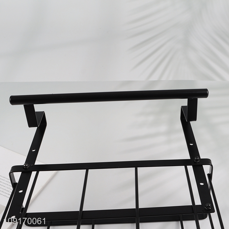 Hot Selling Space Saving Hanging Storage Basket Kitchen Cabinet Door Organizer