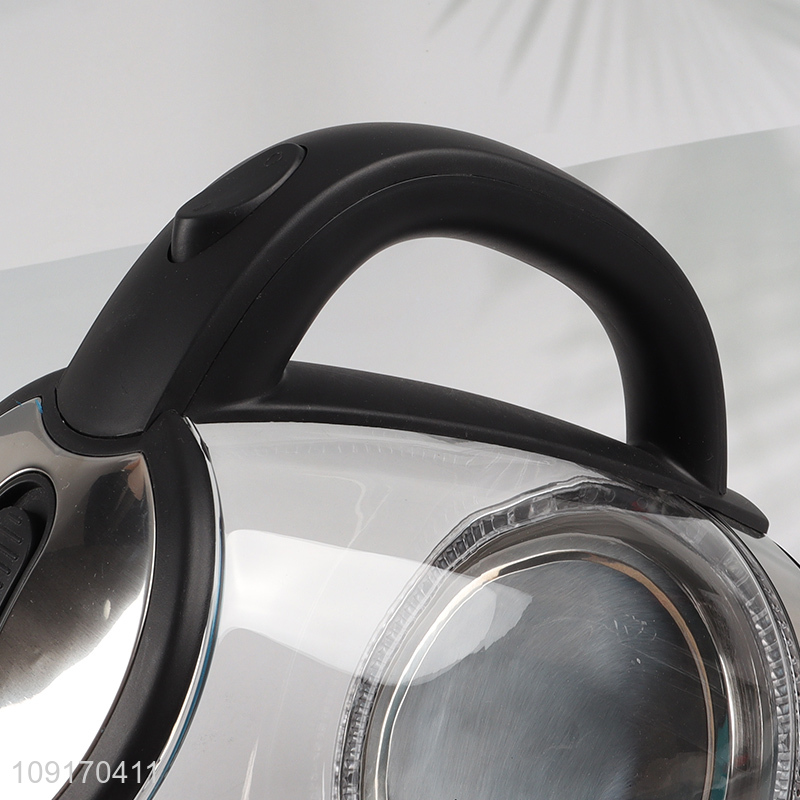 High Quality 2.L Electric Kettle Stainless Steel Glass Hot Water Boiler