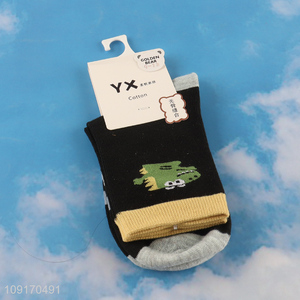 Top quality dinosaur pattern skin-friendly children socks cotton socks