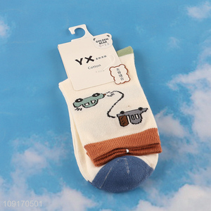 Factory price cartoon breathable children socks cotton socks