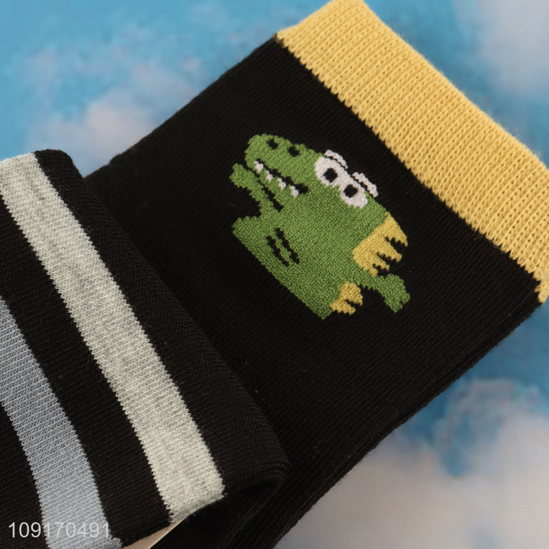 Top quality dinosaur pattern skin-friendly children socks cotton socks