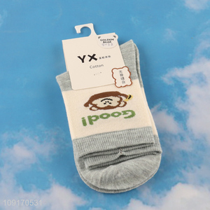 Most popular cartoon breathable children socks cotton socks