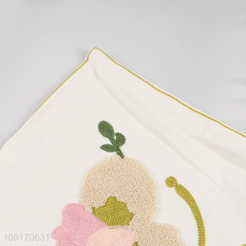 Factory Supply Cotton Embroidered Pillow Covers Decorative Couch Pillow Covers