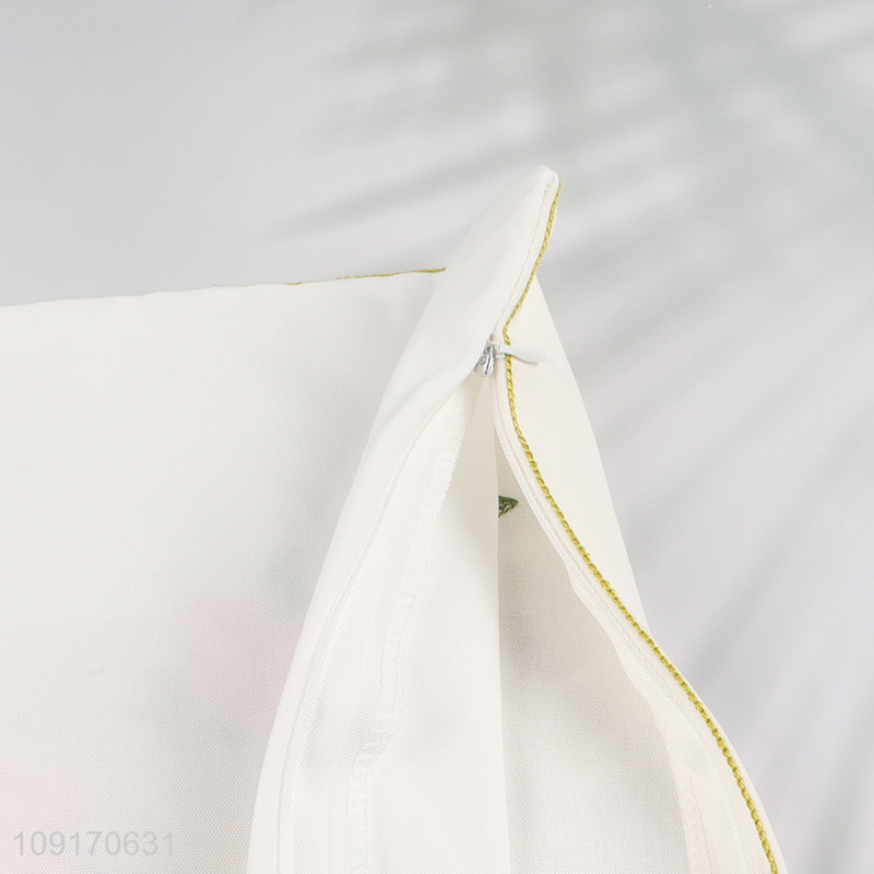 Factory Supply Cotton Embroidered Pillow Covers Decorative Couch Pillow Covers