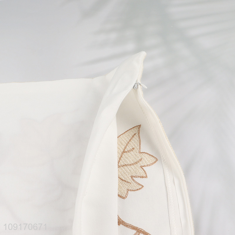 Hot Selling Embroidered Pillow Covers Cotton Throw Pillow Covers Cushion Cases