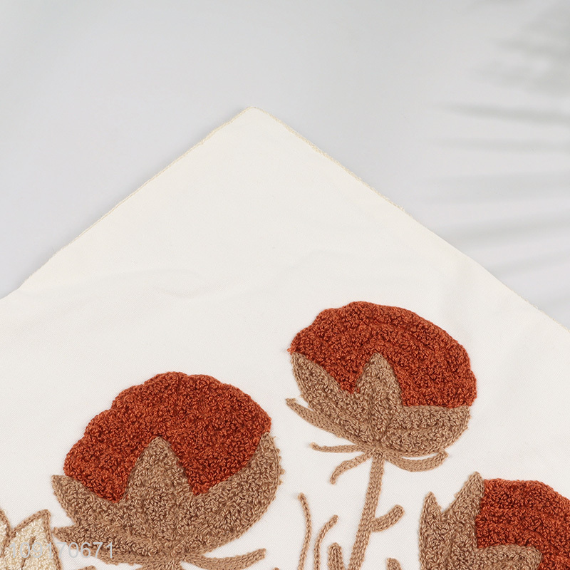 Hot Selling Embroidered Pillow Covers Cotton Throw Pillow Covers Cushion Cases
