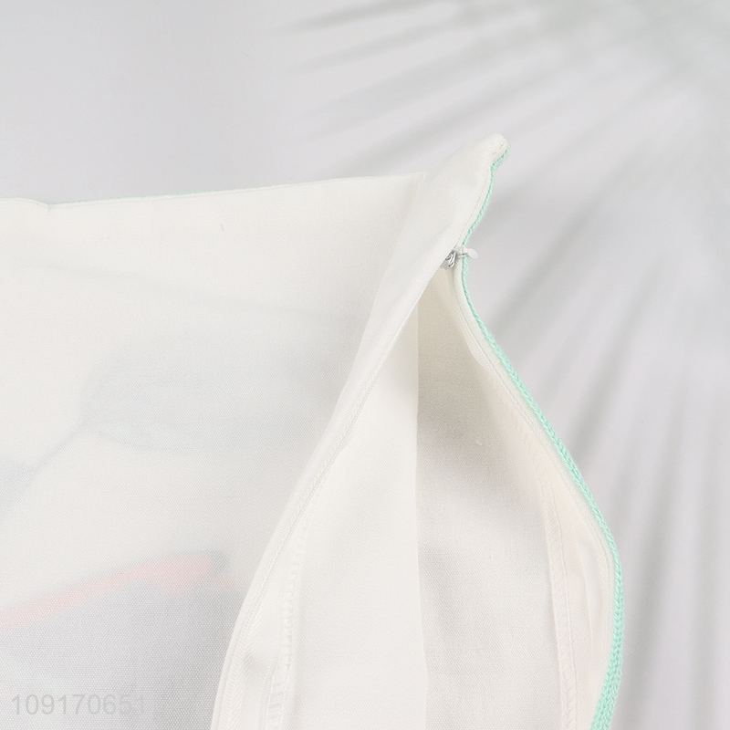 Good Quality Embroidered Pillow Covers Square Cotton Tufted Throw Pillow Cases