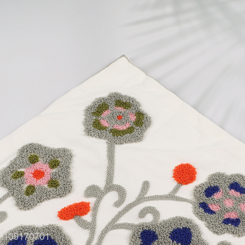 Factory Price Embroidered Cotton Throw Pillow Covers Couch Sofa Pillow Covers