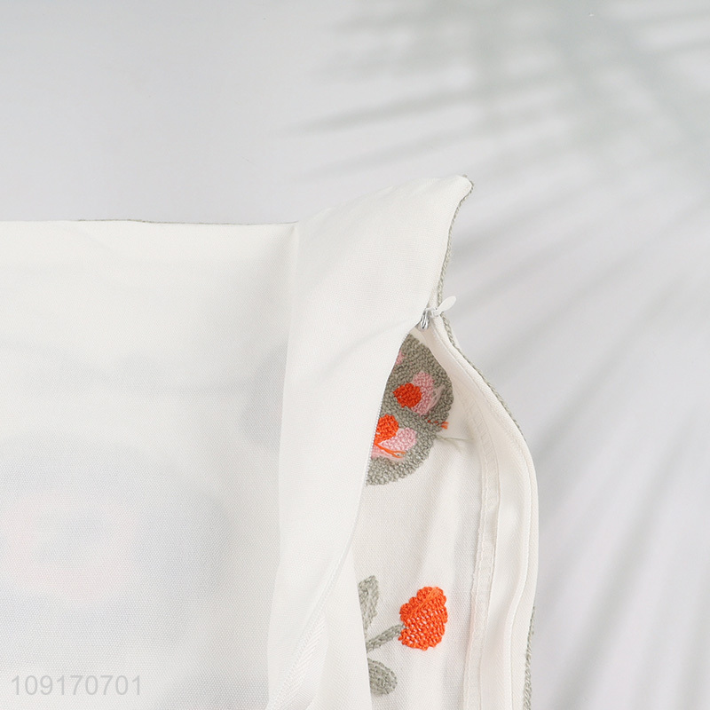 Factory Price Embroidered Cotton Throw Pillow Covers Couch Sofa Pillow Covers