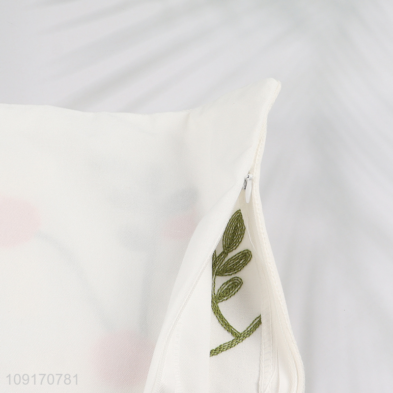 High Quality Embroidered Pillow Covers Cotton Throw Pillow Covers for Home Decor