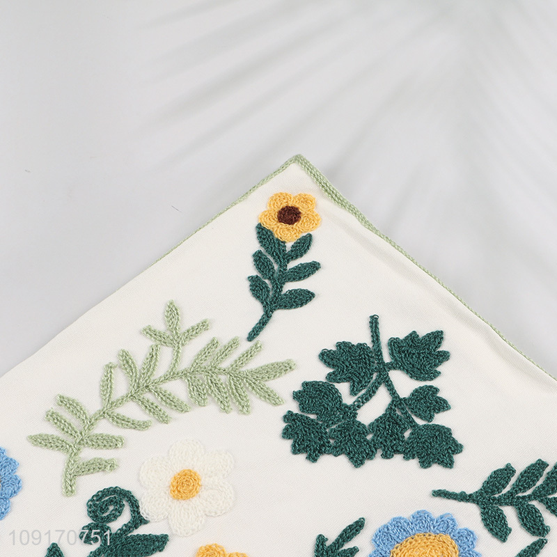 New Arrival Cotton Embroidered Throw Pillow Covers Cotton Tufted Pillow Covers