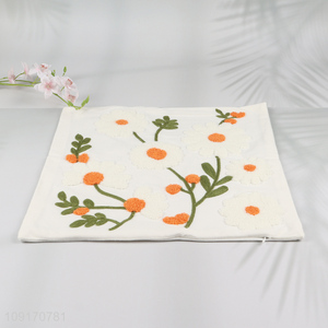 High Quality Embroidered Pillow Covers Cotton Throw Pillow Covers for Home Decor