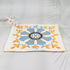 Factory Supply Embroidered Cotton Throw Pillow Covers Cotton Tufted Pillow Covers