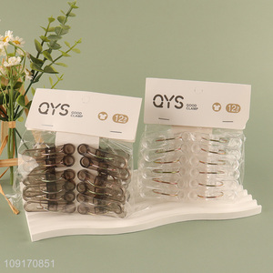 China products 12pcs household clothes pegs clothes clips set