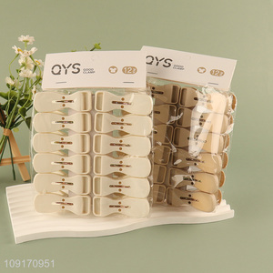 Hot products 12pcs plastic clothes pegs clothes clip quilt clip