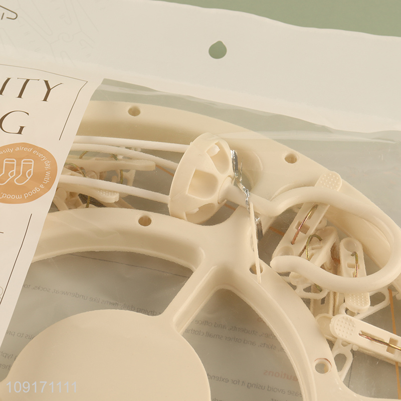 Good selling round windproof socks rack underwear drying rack wholesale