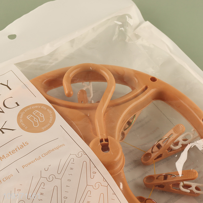 China wholesale round windproof socks rack underwear drying rack