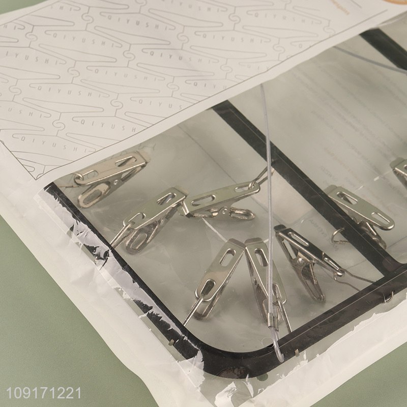 Yiwu market household windproof aluminum alloy socks rack underwear drying rack