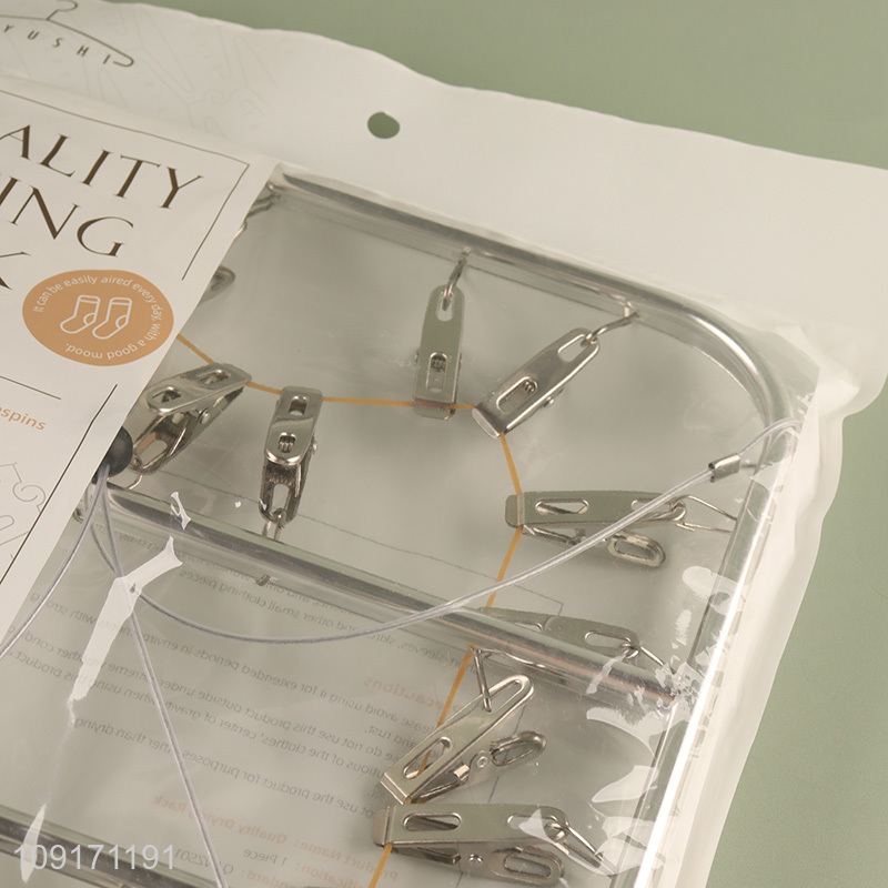 Hot items windproof aluminum alloy socks rack underwear drying rack